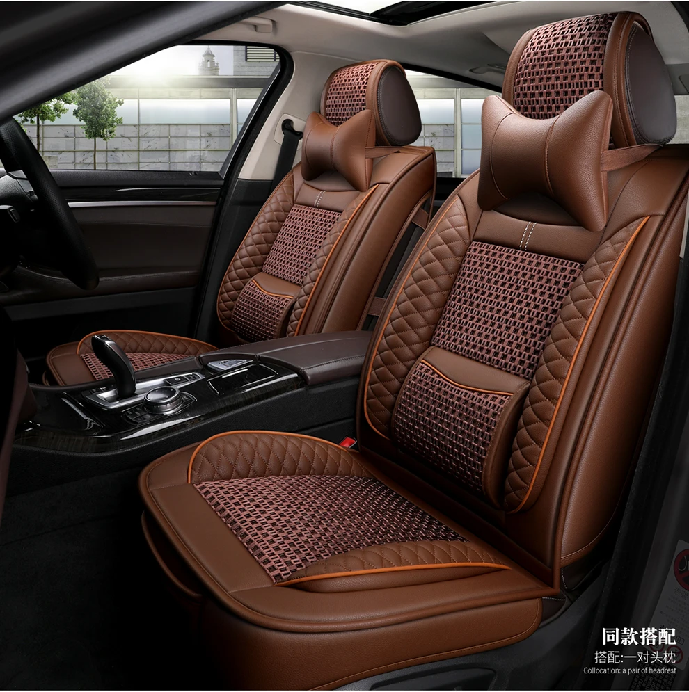 Full Coverage Eco-leather auto seats covers PU Leather Car Seat Covers for Geely gc6 mk geely atlas
