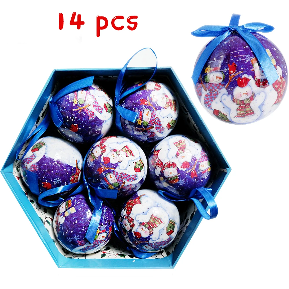 thumbnail image 1 of 14 bolas de árbol de Navidad de 7,5 cm, adornos colgantes, bolas de plástico, decoraciones para el hogar, vacaciones, Navidad, Año Nuevo, regalo, 1 of 5