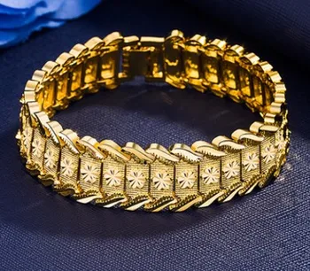 

fashipn yellow gold filled bracelet up-market gift free shipping 12r