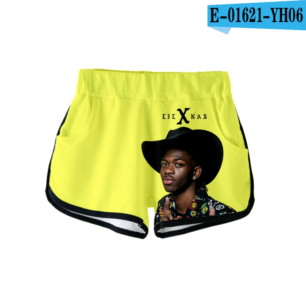 3D Lil Nas X, новая одежда, повседневные женские летние сексуальные шорты с 3D принтом,, повседневные крутые Женские шорты,, шорты размера плюс xxl - Цвет: YH06