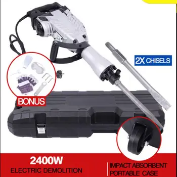 

Ship from AU!!!Commercial Grade 2400W Demolition Jack Hammer Concrete Drill Electric Tool