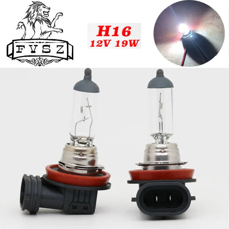

2Pcs H16 12V 19W cars halogen headlight bulb 3800k Auto halogen bulb pgj19-3 ultra white light
