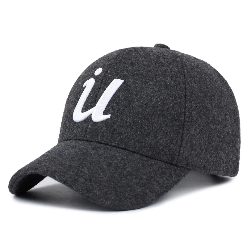 

2017 Lettered Hat Middle-aged MEN'S Hat Autumn And Winter New Products Baseball Cap Men's Outdoor Warm lao tou mao Wholesale