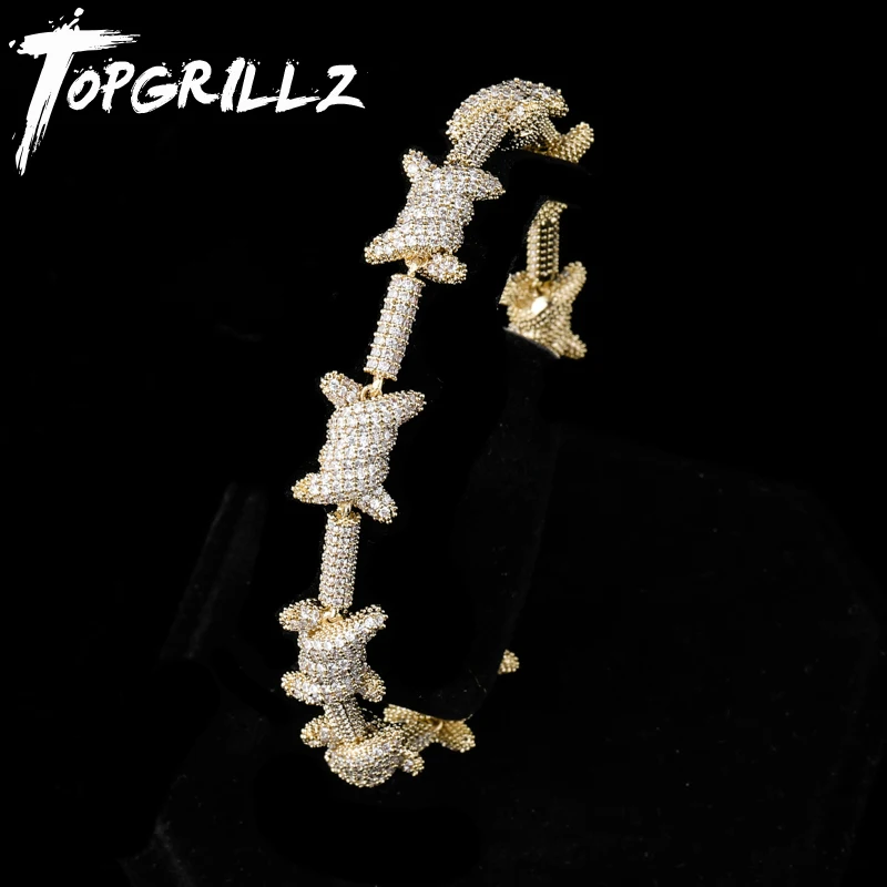 Мужская цепочка с узлом TOPGRILLZ золотистого/серебристого цвета в стиле хип хоп