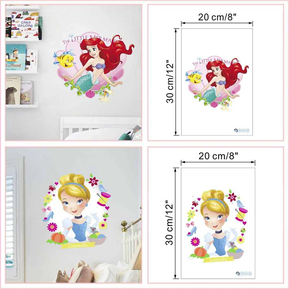 20*30 см мультфильм Белоснежка Принцесса наклейки на стену для детской комнаты домашний декор Дисней наклейки на стены ПВХ Фреска Искусство diy обои