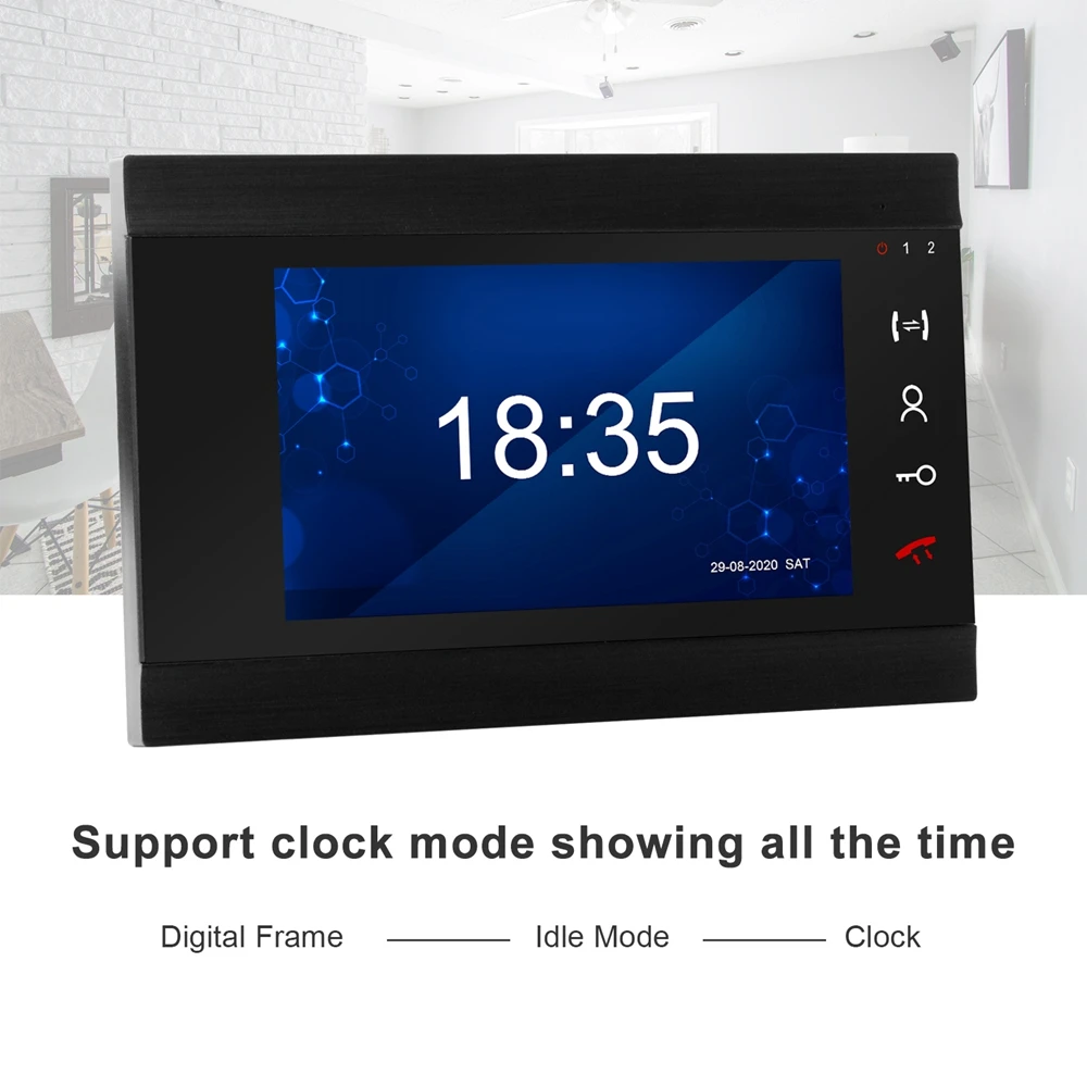 Wired Video Intercom for Home Video Door Phone Door intercom with Lock RFID Doorbell  Motion Detection Video Record Night Vision