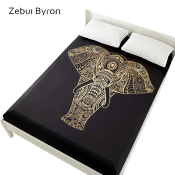 

3D Bed Sheets On Elastic Band Bed,Fitted Sheet 160x200,Mattress Cover for bed.Bedsheet Bedding,Bed Linen Beautiful Elephant