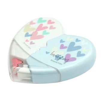 

1 Pc Correction Tape Heart Shape Sturdy Prime Durable Stationery Correction Tape Roller Tape for Students Home School Office