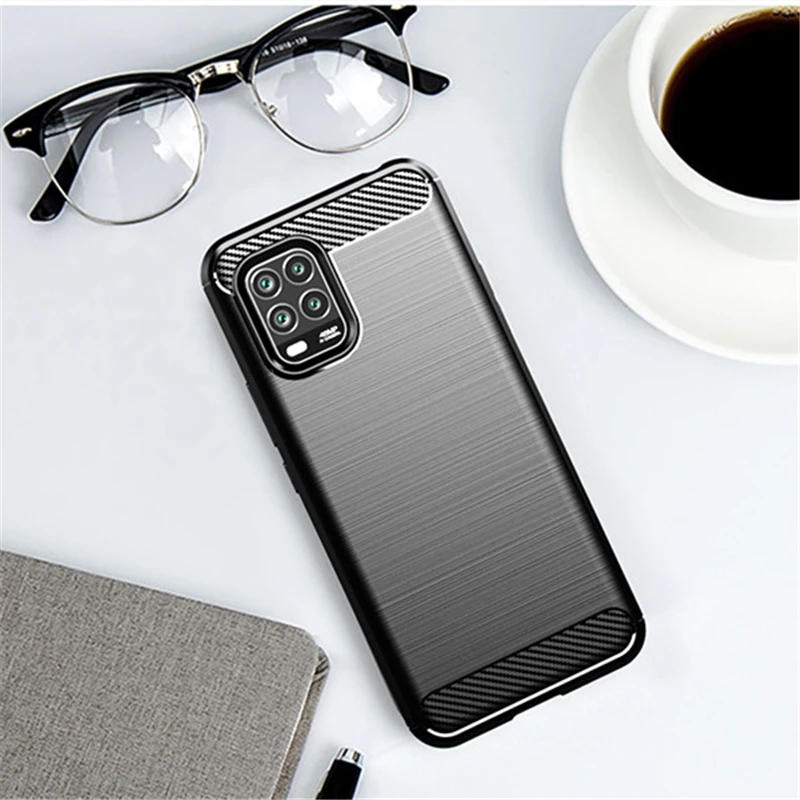 For Cover Xiaomi Mi 10 Lite 5G Case Xiaomi Mi 9 10 10T 11 Lite Carbon