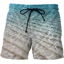 Мужские быстросохнущие пляжные шорты с 3D-принтом звезды, шорты для отдыха
