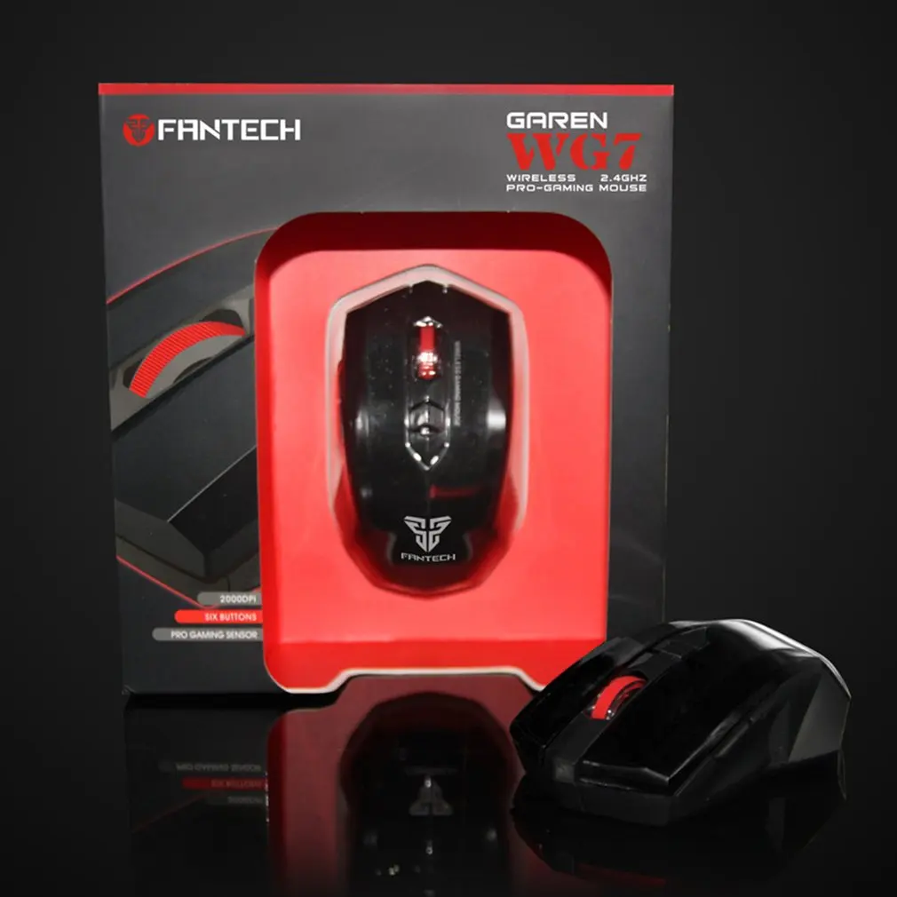 Fantech WG7 2,4 ГГц Беспроводная оптическая мышь 2000 dpi 6 клавиш игровая мышь подходит для игр в офисе