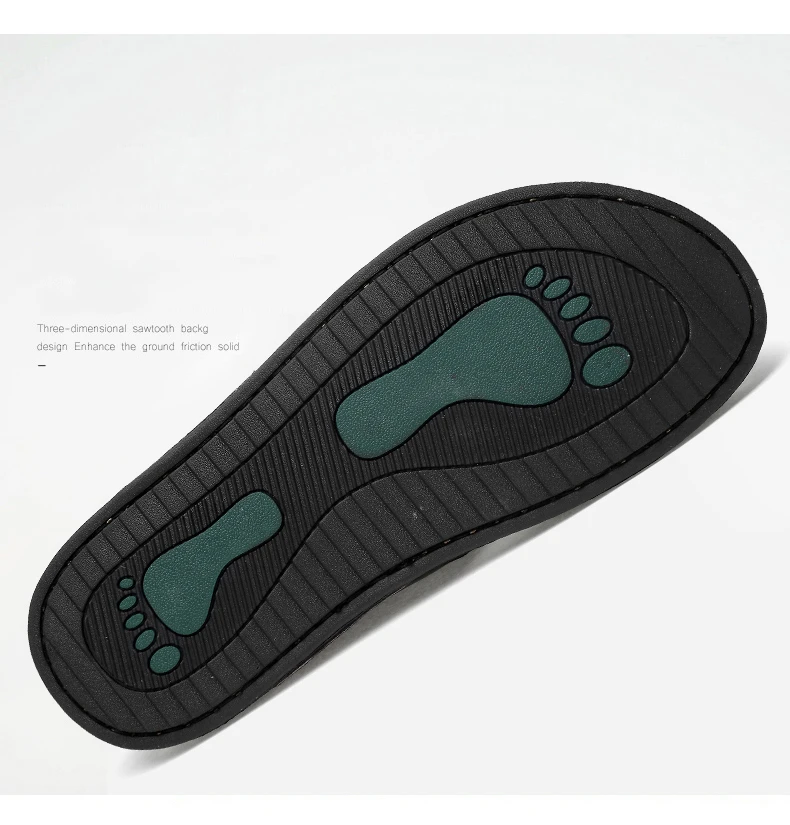 YEINSHAARS High Quality Genuine Leather Brand Slippers Men Summer Beach Sandals Designer Flip Flops Breathable Non-slip Slides