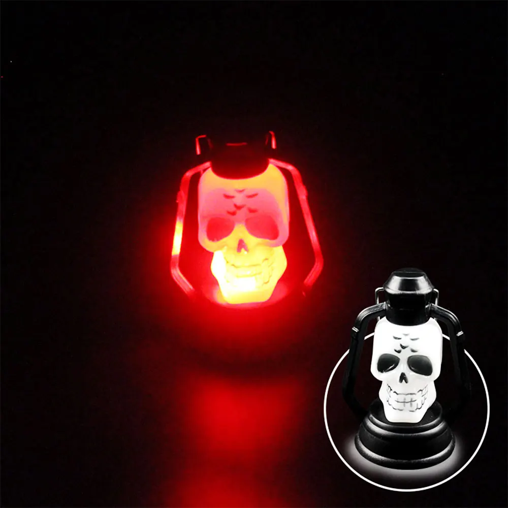 Portable LED Luminous Skull Mini Night Light Lamp For Halloween Decoration