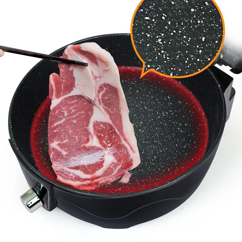 Electric Baking Pan Double-sided Heating to Deepen the Electric Cooker Electric Frying Pan to Deepen the New SY-6690 6