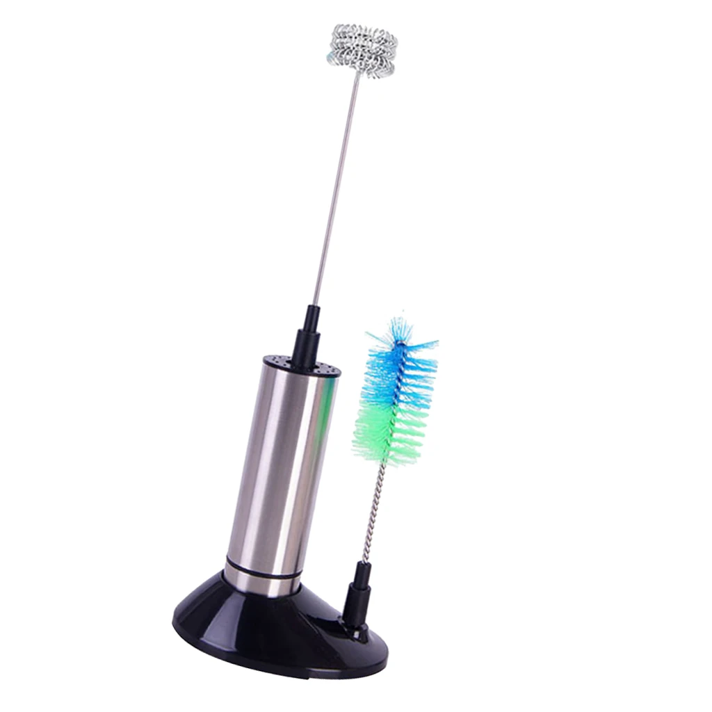 Electric Handheld Milk Frother Three Spring Whisk Head for Coffee Cappuccino