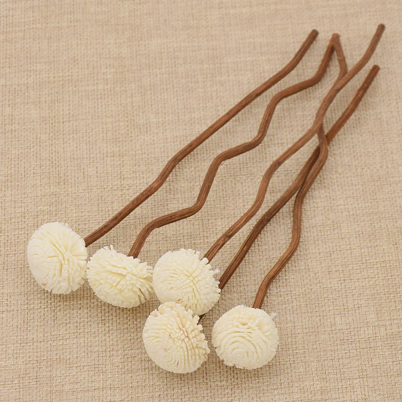5pcs Wavy Rattan Reeds Through Flowers Diffusers Accessories DIY Reed