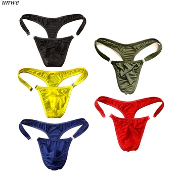 

5 PCS Plastic Buckle Gay Men Thong G-string Semi-translucent Men's Sexy Bikini Underwear Low-rise Nylon Briefs M-3XL Sissy