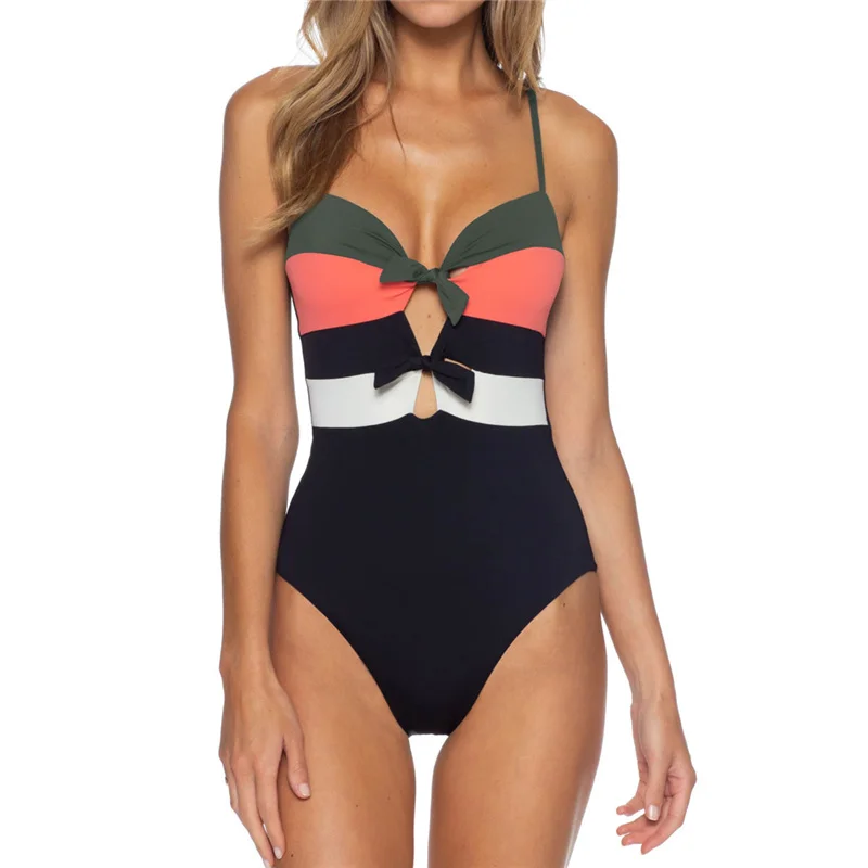cut out knot swimsuit
