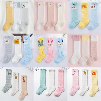 

3 Pairs/Lot Cotton Mesh Baby Socks Spring Summer Breathable Baby Socks Cartoon Cute Sock for 0-3 Years Old Boy Girl