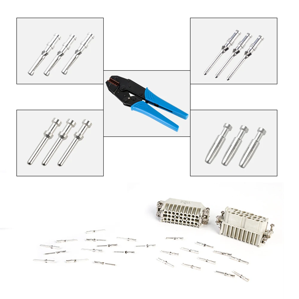 Hochleistungs-Anschlussstecker, Ersatzreparatur, Nadelstift, Strom 10 A, 16 A, versilbertes Kupfer, kaltgestanzt, CDM/CDF, CEM/CEF, industriell – Detail 7