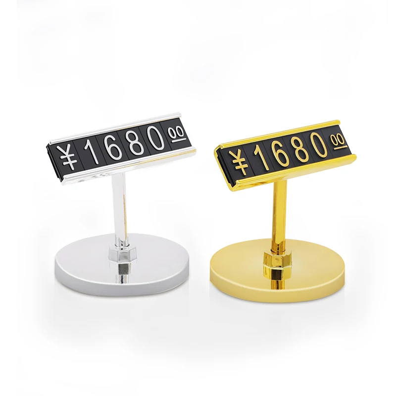 5 Pieces Plastic Jewelry Cubes Price Display Tags Adjustable Number Stand Frame Label Shop | Канцтовары для офиса и дома