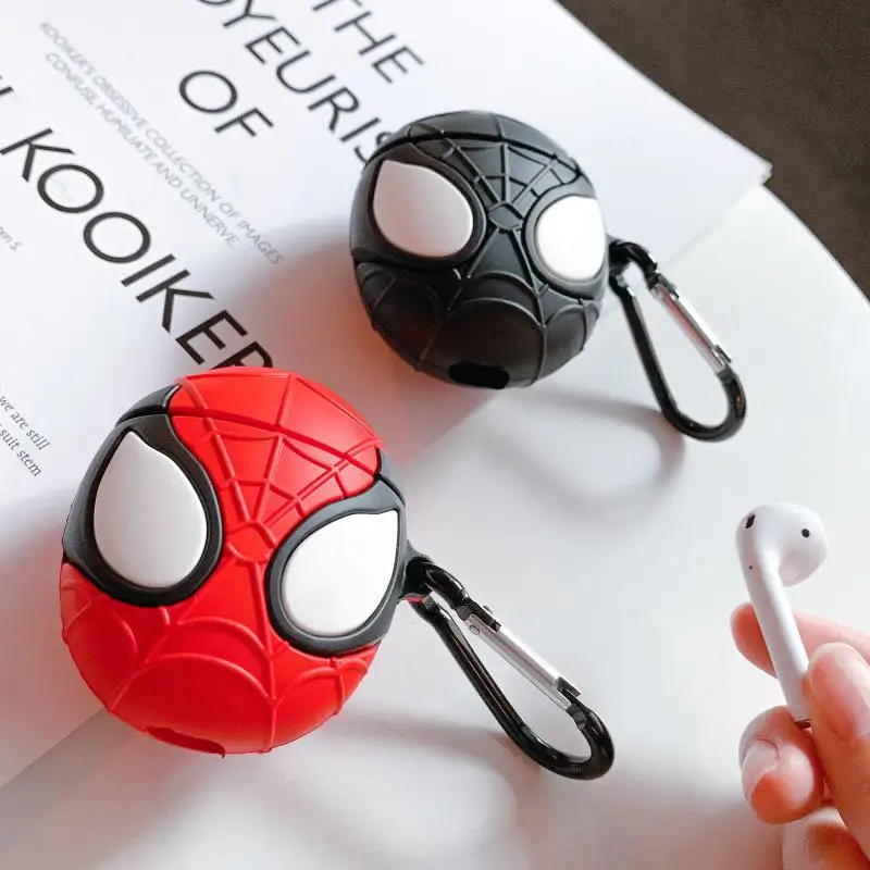 Yiwa Spiderman Silicone Case for Apple Airpods 1/2 TWS Earphones Protective Bluetooth Earphone Fashion Cover |