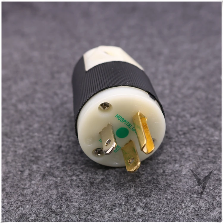 2 шт./лот YIVO HUBBELL HBL-8215C Hi-End для больницы электрическая вилка электропитания позолоченный/Красный медный разъем
