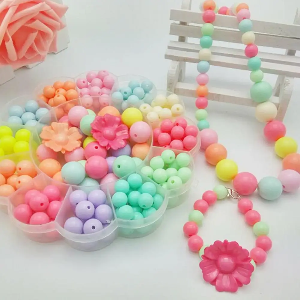 Kuulee 1 комплект модные игрушки креативные красочные DIY браслет бусины для девочек Изготовление ювелирных изделий амблиопия практическая игрушка