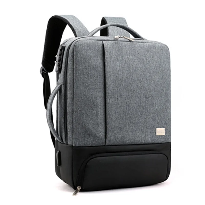 MoneRffi мужской рюкзак, рюкзаки для ноутбука, 17 дюймов, 15,6 дюймов, Противоугонный мужской рюкзак для ноутбука, рюкзак для путешествий, офисный женский рюкзак для путешествий - Цвет: Темно-серый