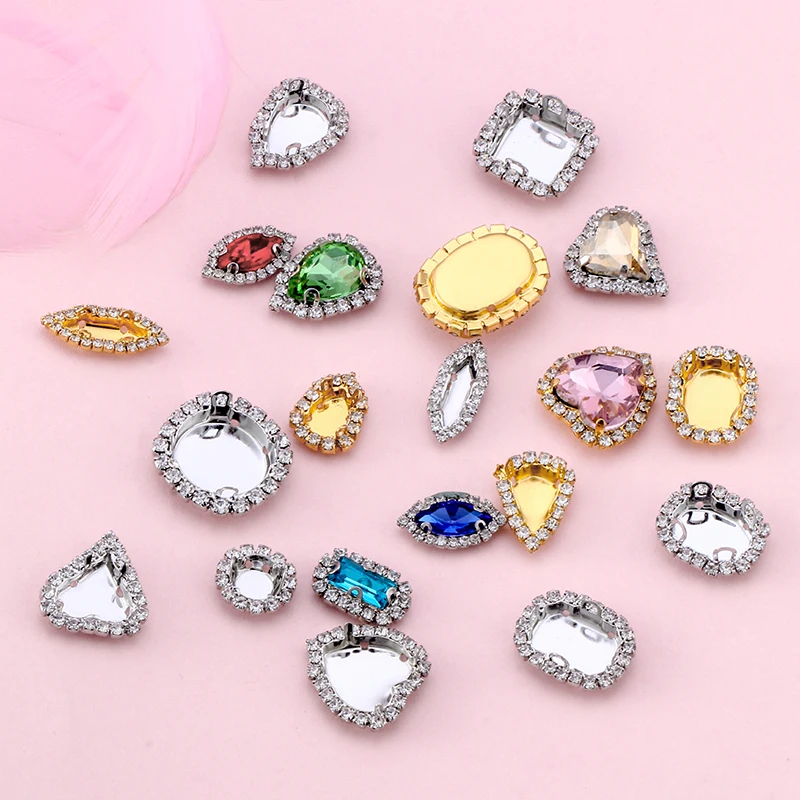 Flatback Claw Rhinestones Many Colors 10x14mm 200pcs Sewing Tear Shiny  Crystals Stones Gold Base Sew On Rhinestones For Clothes - AliExpress