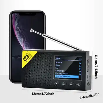 

Portable Bluetooth Digital Radio DAB/DAB+ and FM Receiver Rechargeable Lightweight Home Radio Bluetooth 5.0 for IOS/IOS computer