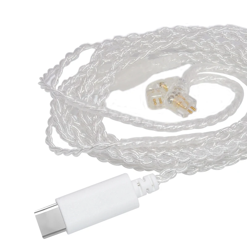 CCA Typ-c Upgraded Silver Plated Balanced Cable 3.5MM With Bpin/Cpin for KZ ZS10/ZSX/ZSN PRO/ASX/C12/C10/C16/AS16/ZAX/ZST X/EDX |