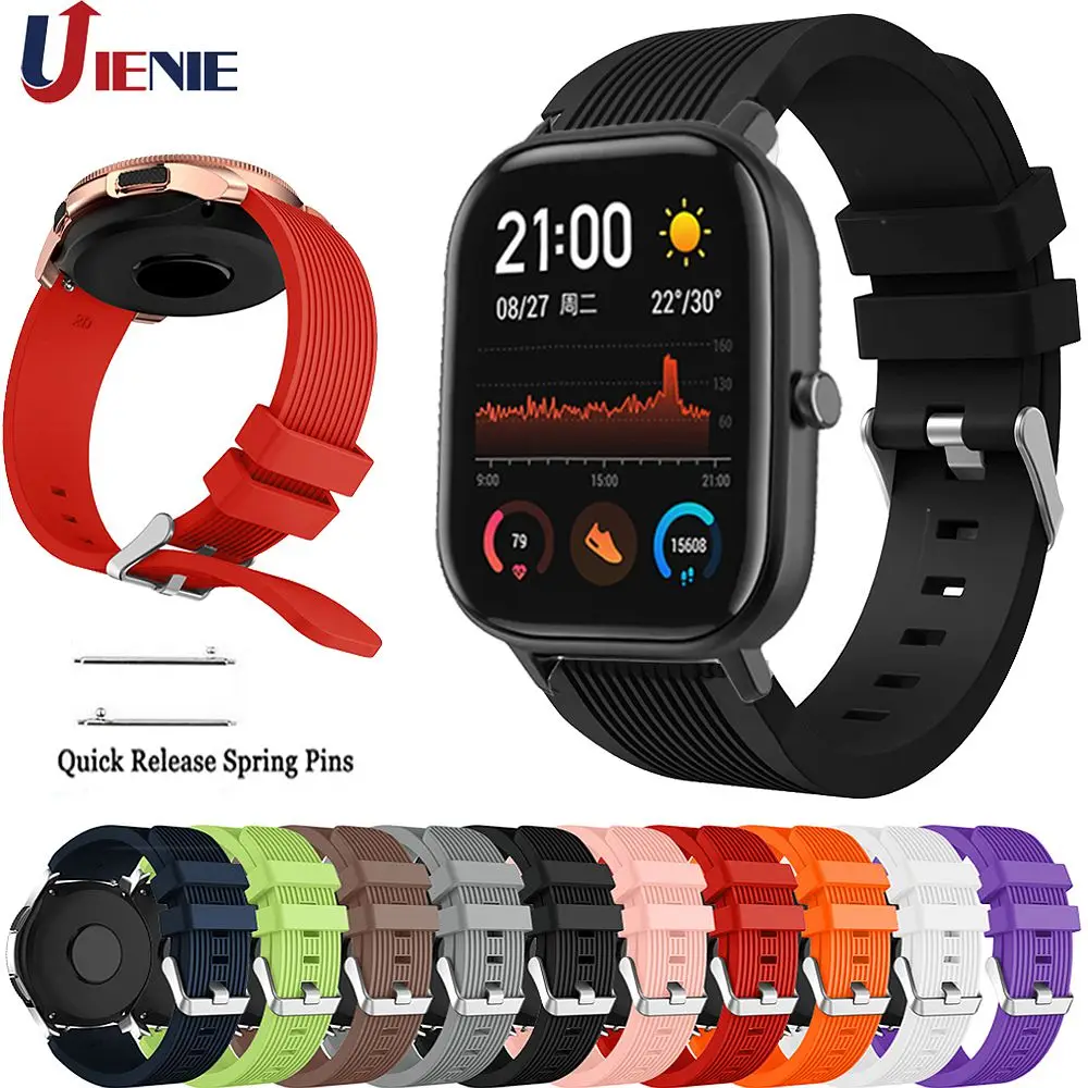 

Silicone Sport Watchband Strap for Xiaomi Huami Amazfit GTS/GTR 42mm/ Bip Lite Smart Watch Bracelet Band Replacement Correa