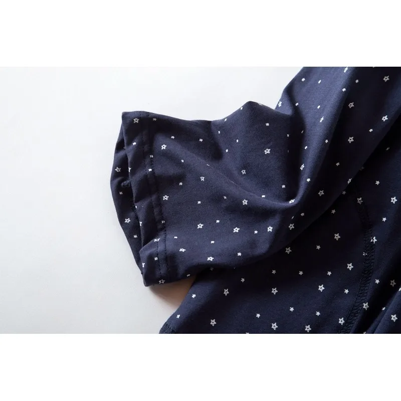 Spring Autumn Female Casual Cartoon Nightgown Ladies Cotton Long Sleepshirt Women Long Sleeve Plus Size Lounge Sleep Dress