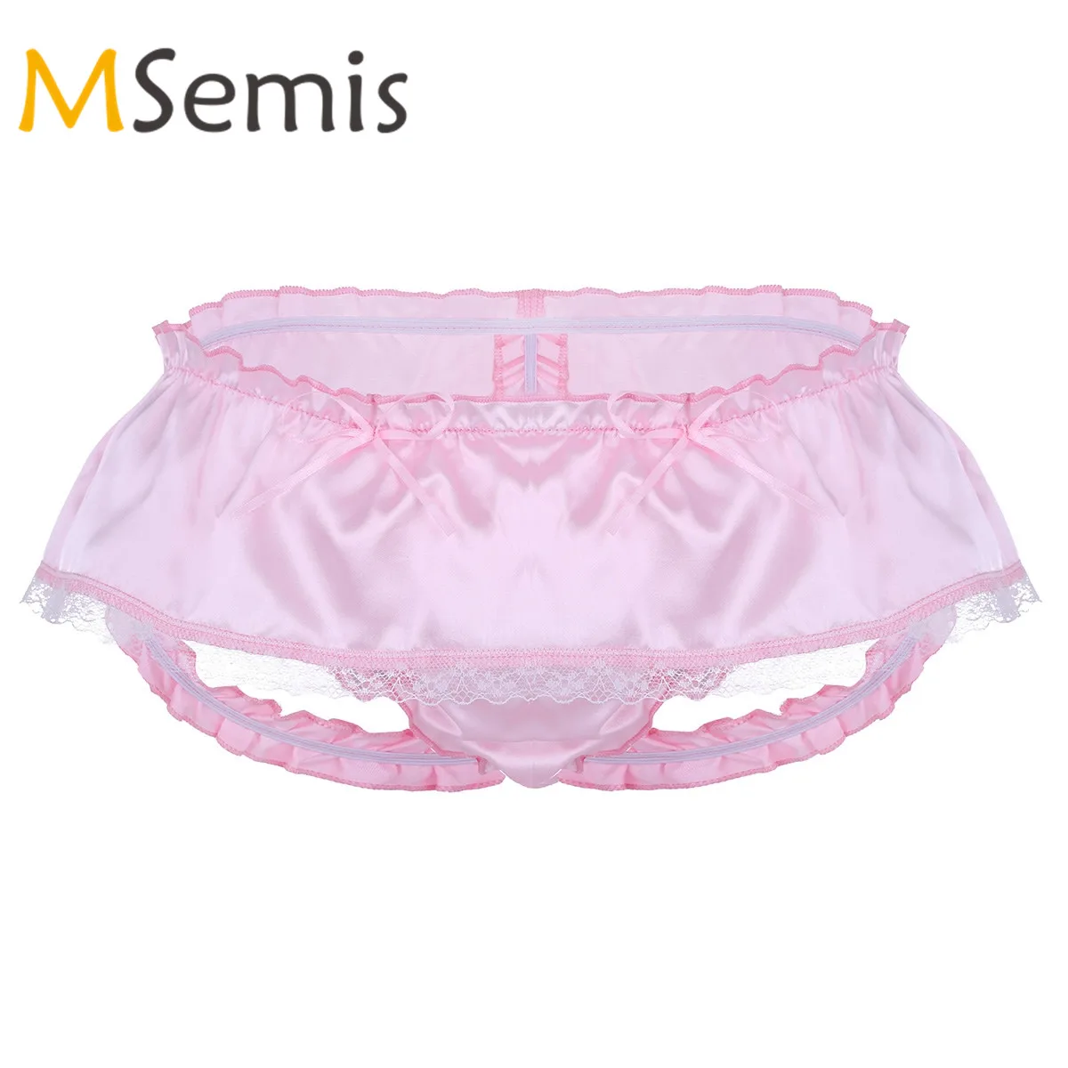 Мужские трусики для трансвеститов женское белье мягкие блестящие атласные