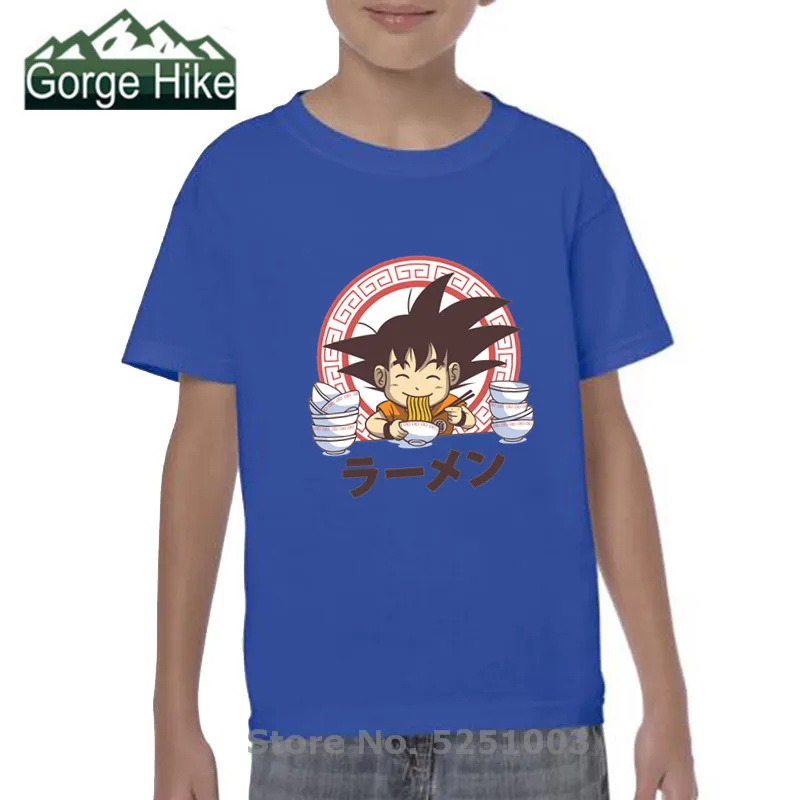 2020 Детская футболка с принтом Goku Eat Saiyan Prince принт рамен дизайнерская для
