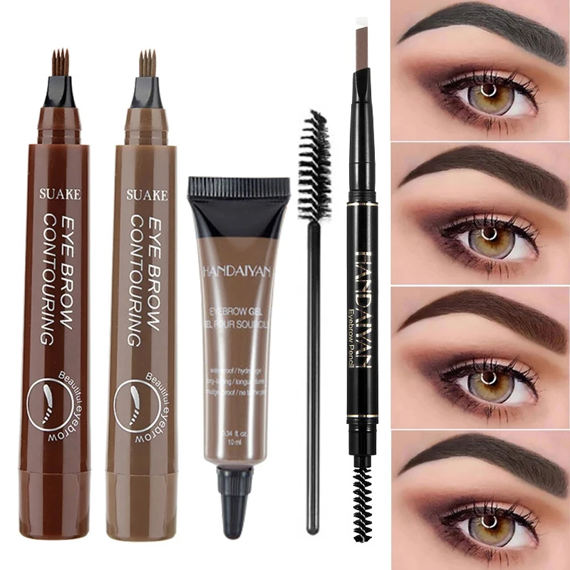 

Natural Eyebrow Pen Waterproof Eyebrow Tattoo Pencil Long Lasting Professional Beauty Eye Brow Pen Easy to Use Cosmetics