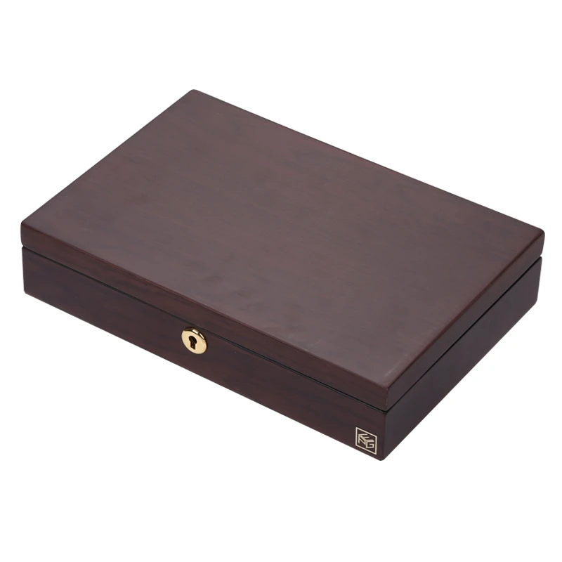 

CASEGRACE Travel Jewelry Box Women Wooden Rectangle Packaging Necklace Rings Earrings Storage Organizer Display Gift Boxes Case