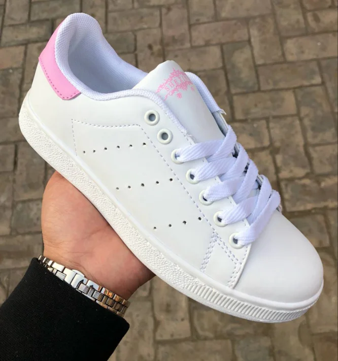 Розовый New Fashion Women Men Loafers Vulcanize Shoes Lightweight wearable Sneakers Ladies Slip on Breathable Shallow Casual Shoes - Цвет: Розовый