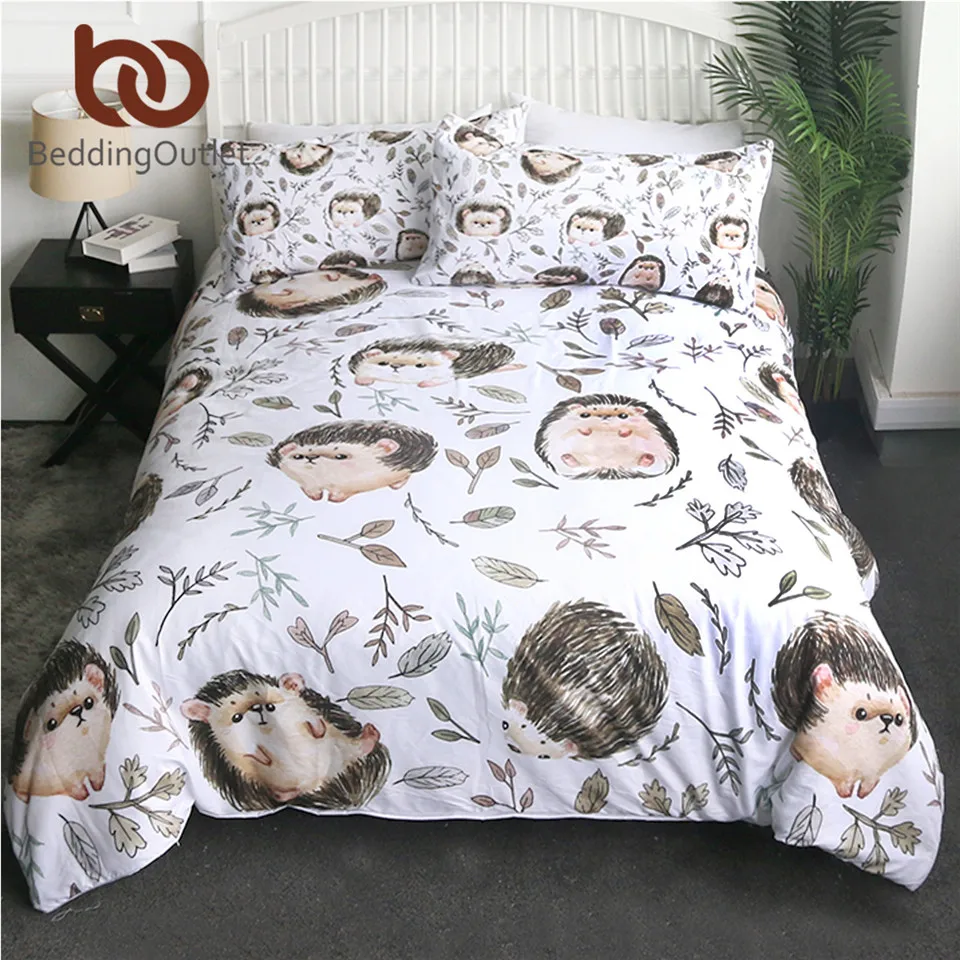 Комплект постельного белья BeddingOutlet для детей с рисунком ежика в мультяшном стиле