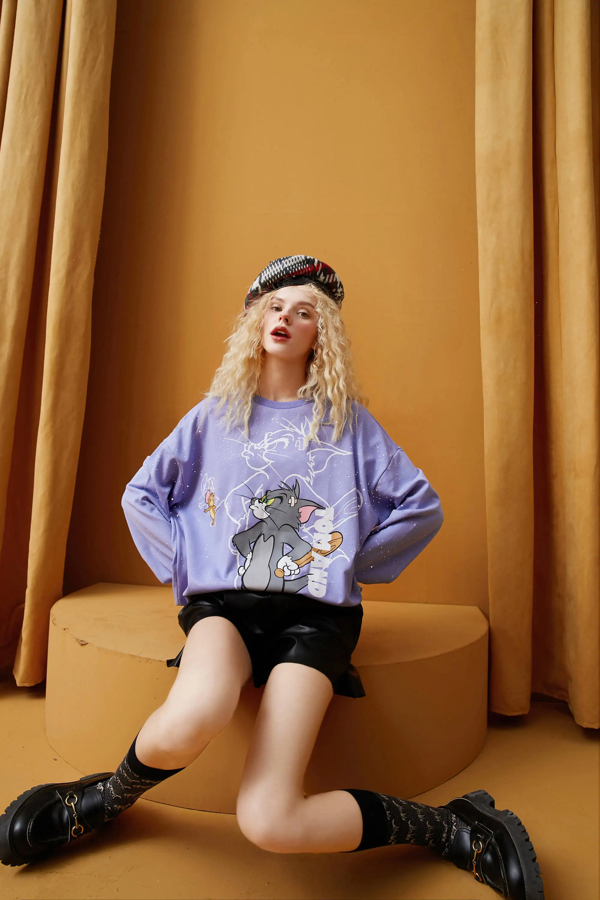 ELFSACK Solid A Line Locomotive Women Casual Leather Wide Leg Shorts,2020 Autumn ELF Pure High Waist Korean Ladies Daily Bottoms