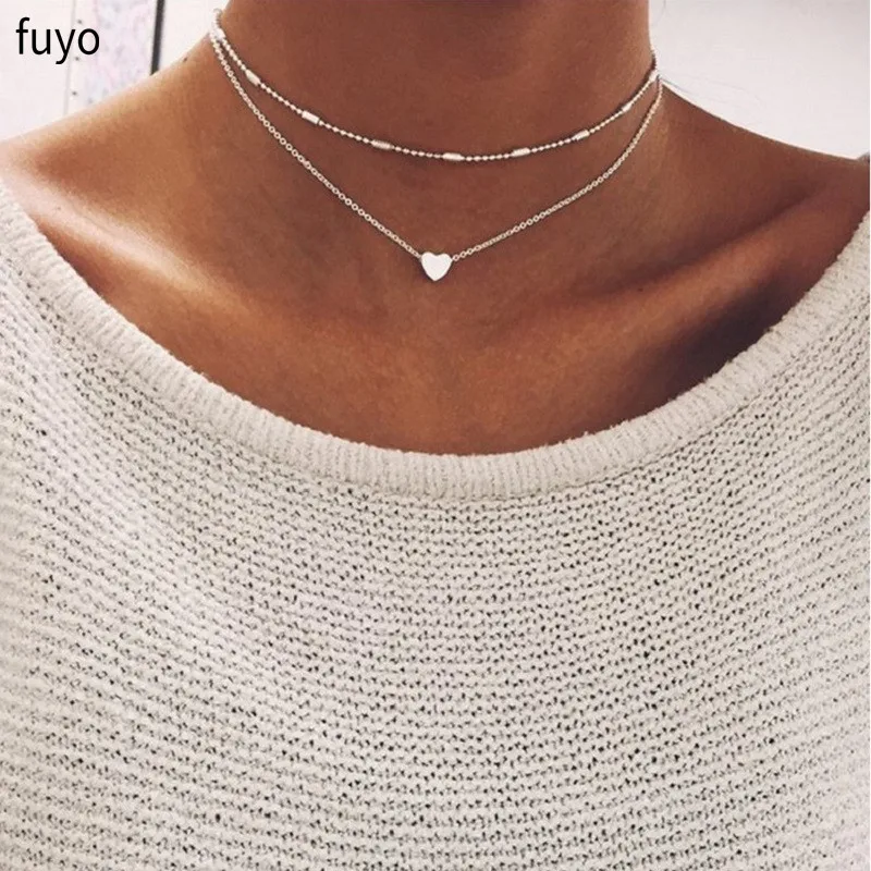 Bohemian Moon Star Crystal Heart Choker Necklace for Women Necklace Pendant on neck Chocker Necklace Jewelry Gift - Image 4