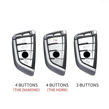 Cover chiate/telecomando per BMW G20 G30 E46 E60 E90 X3 X5 X6 F15 F16 F45 F46 7 serie G11 F48 F39 portachiavi protettore automatico 3 Cover chiate/telecomando per BMW G20 G30 E46 E60 E90 X3 X5 X6 F15 F16 F45 F46 7 serie G11 F48 F39 portachiavi protettore automatico - Coperture della copertura della cassa chiave dell automobile della lega per BMW G20 G30 E46