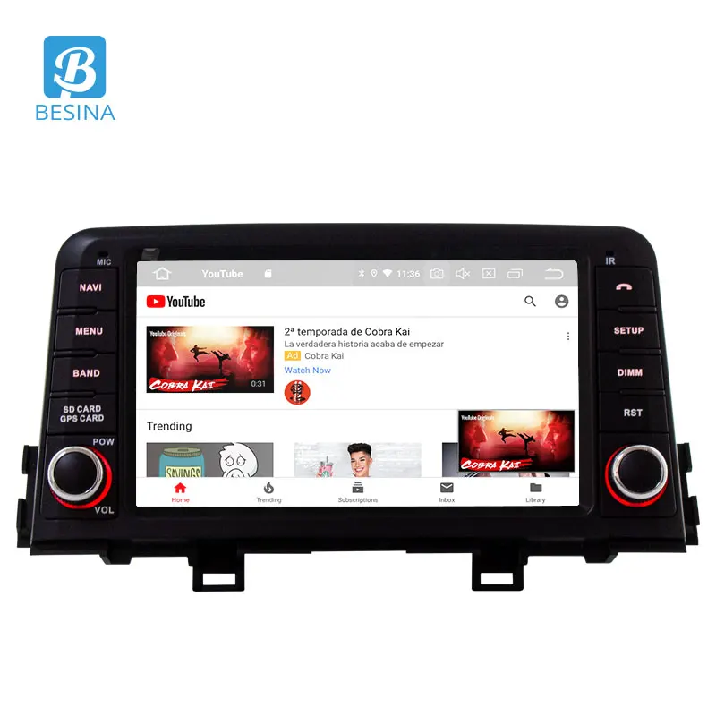 Best Besina Android 9.0 Car DVD player For KIA PICANTO MORNING 2017 2018 1 Din Car Radio GPS Navigation Stereo WIFI 4G+64G Autoaudio 3