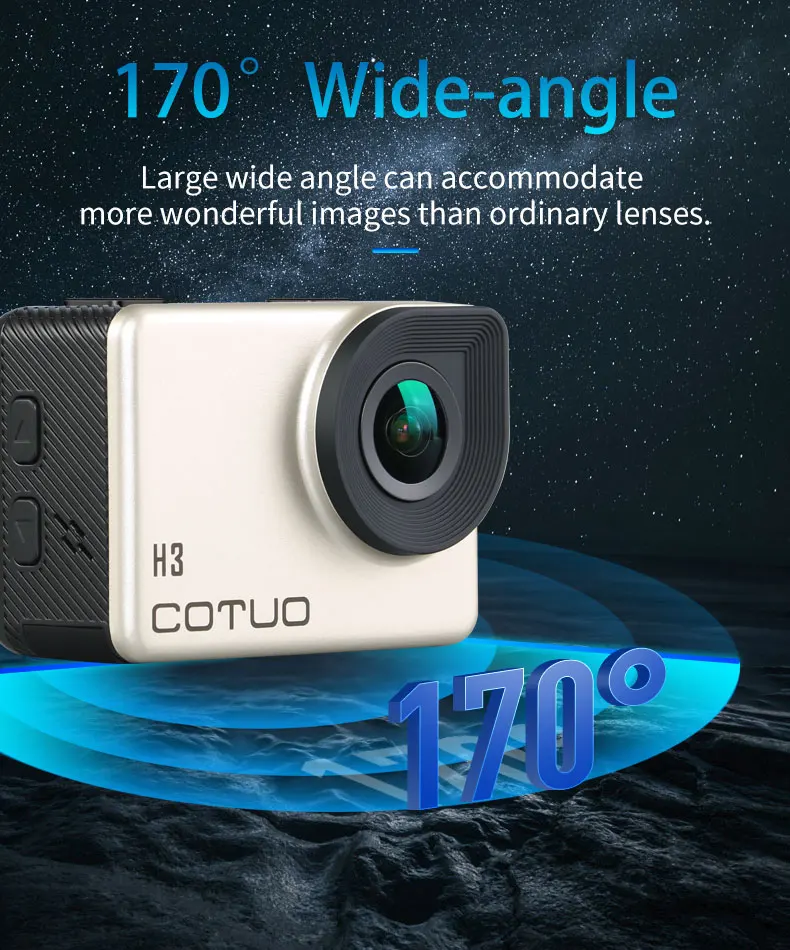 Оригинальная Экшн-камера Ultra HD 4 K/30fps WiFi 2," 170D подводная камера водонепроницаемая камера шлем камера Спортивная камера
