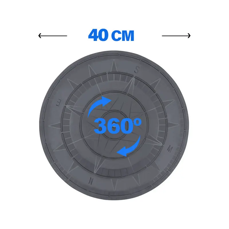 HQ P2 Double Side Clay Sculpture Pottery Plastic Swivel Plate Lazy Susan Package Turntable Base 40CM Dia  2MM Thicken Turntable