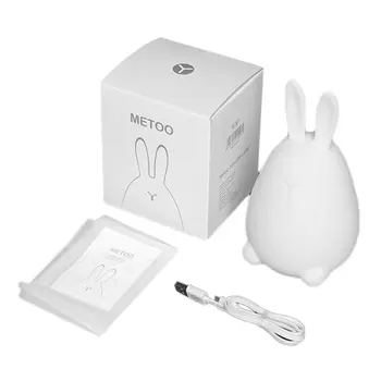 

Creative Cartoon Rabbit Silicone Night Light Colorful LED Night Light USB Charging Sensor Light Desktop Decor
