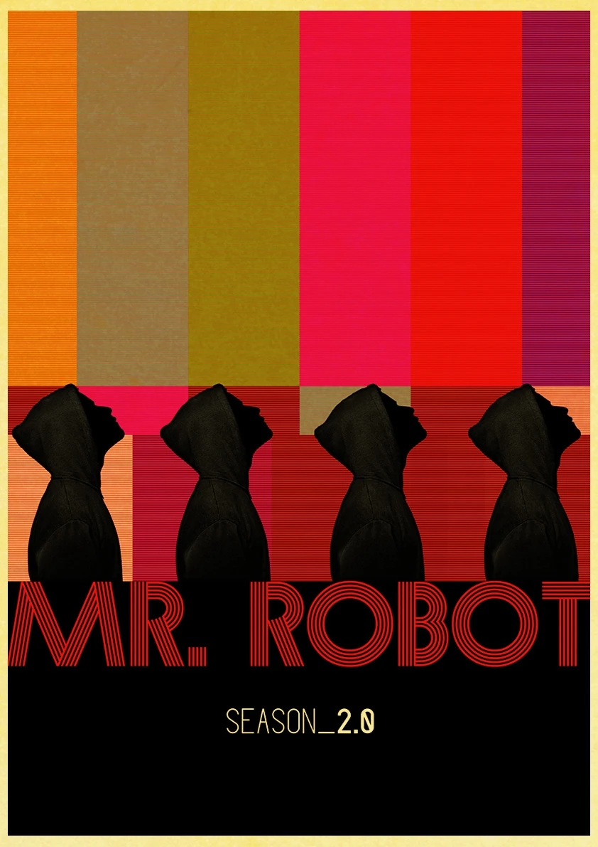 Ретроамериканский душевный триллер плакат с актерами сериала-Mr. Робот-наклейка для фильма стена крафт-бумага кино Декор/любовник коллекция - Цвет: E100