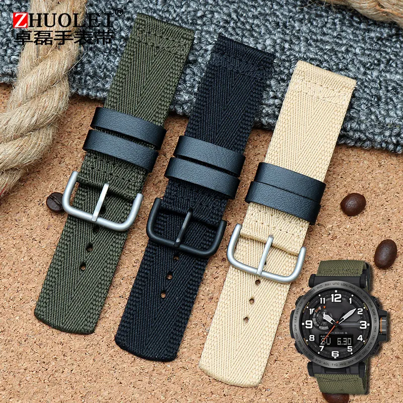 Адаптер для PRG-600YB-3 нейлоновый ремешок prg-650 PRW-6600 спортивный холщовый ремешок 24 мм