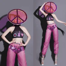 Костюмы для бара Ds, для ночного клуба, для диджеев, Сексуальная Одежда для танцев Gogo Pold, одежда для фестиваля, наряд в стиле хип-хоп, сетчатый комплект, для певицы, для сцены, вечерние, Rave одежда DT1704